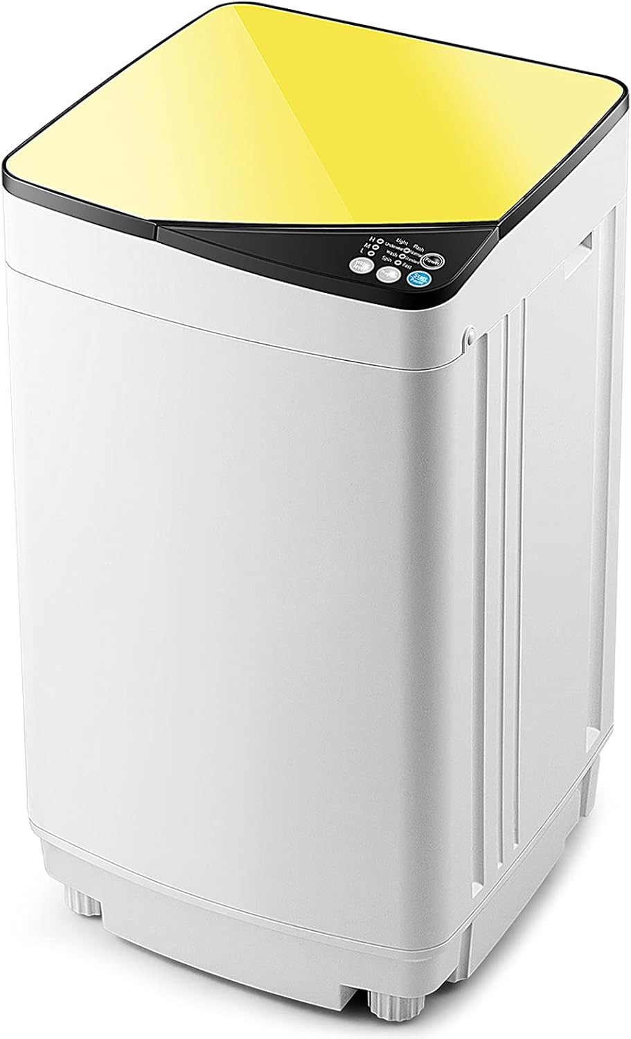 Casart Washing Machine Portable Washer W/ 7.7 Lbs Weight Capacity Washer and Dryer Full Automatic Washing Machine (Yellow& White)