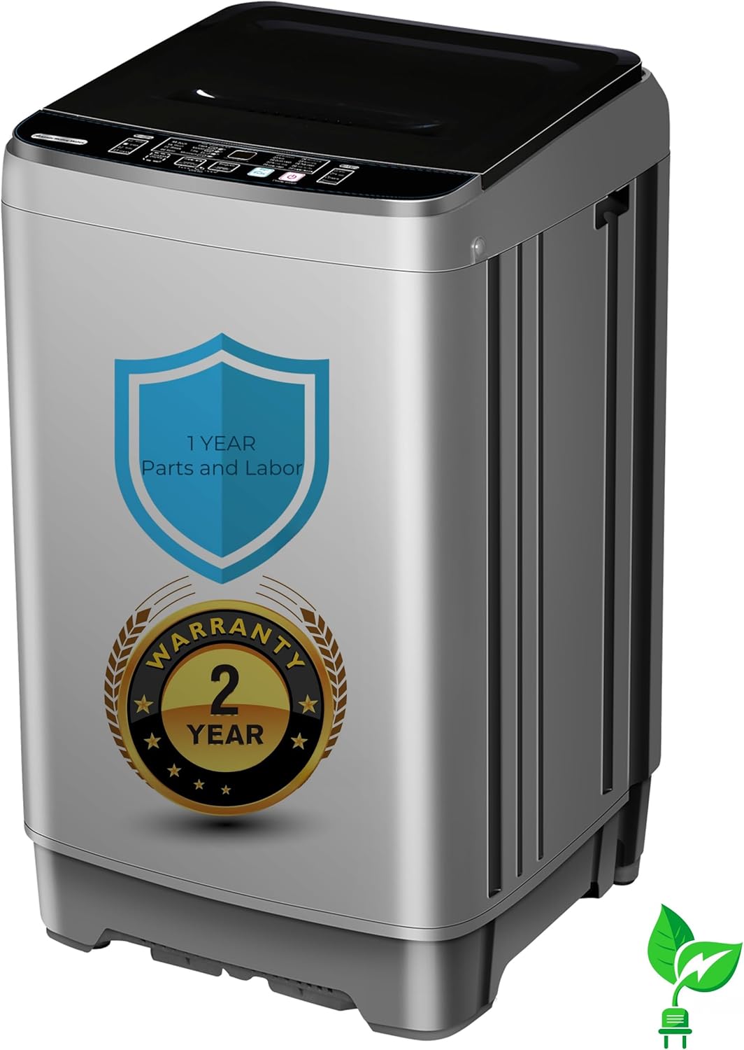 Portable Washing Machine - Compact 2.0 Cu.ft Portable Washer, Full-Automatic Top Loader for Space Saving, Ideal for Apartments, Homes, and Dorms, 10 Wash Cycles, Low Noise, IPX4 with Drain Pump