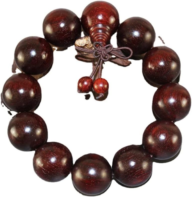 Mascot Wooden Crafts Wood Carving Art Wood Decoration Artwork 印度佛珠手链手串 2.0mm12颗顺纹牛毛网颗颗带金星(印度小叶紫檀多星)