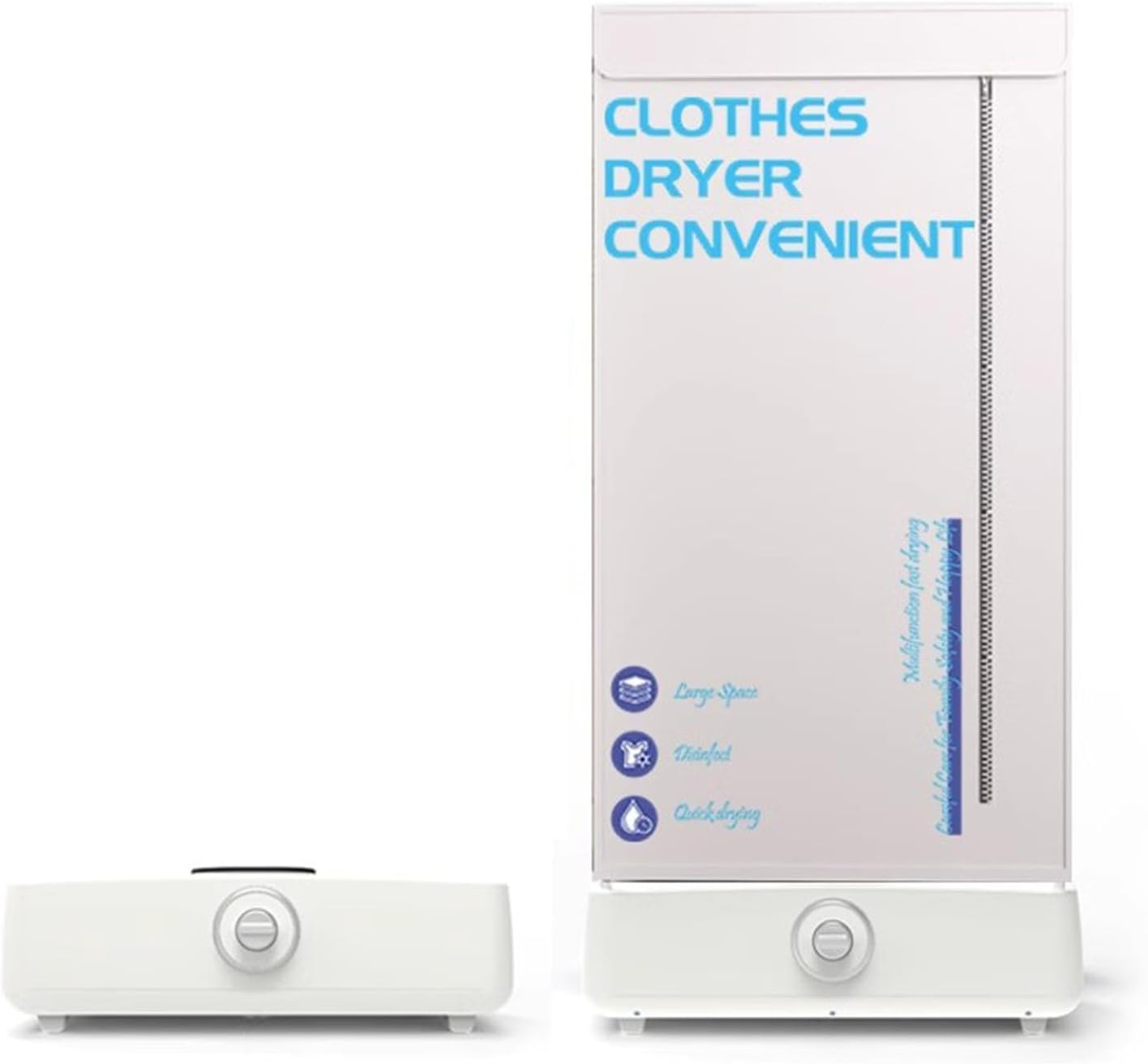 Electric Clothes Dryer 1500W Heated Clothes Airer Portable Clothes Drying Rack Indoor 30Kg Large Capacity 2 Tier Folding Clothes Airer Wardrobe Low Energy with Automatic Timer for Apartment, Travel