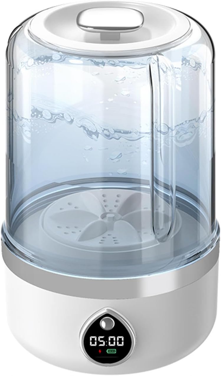 Mini Underwear Washing Machine two-way turbine scrubbing Mini Laundry Machine USB Charging with 2 Modes for Bra, Underwear, Socks