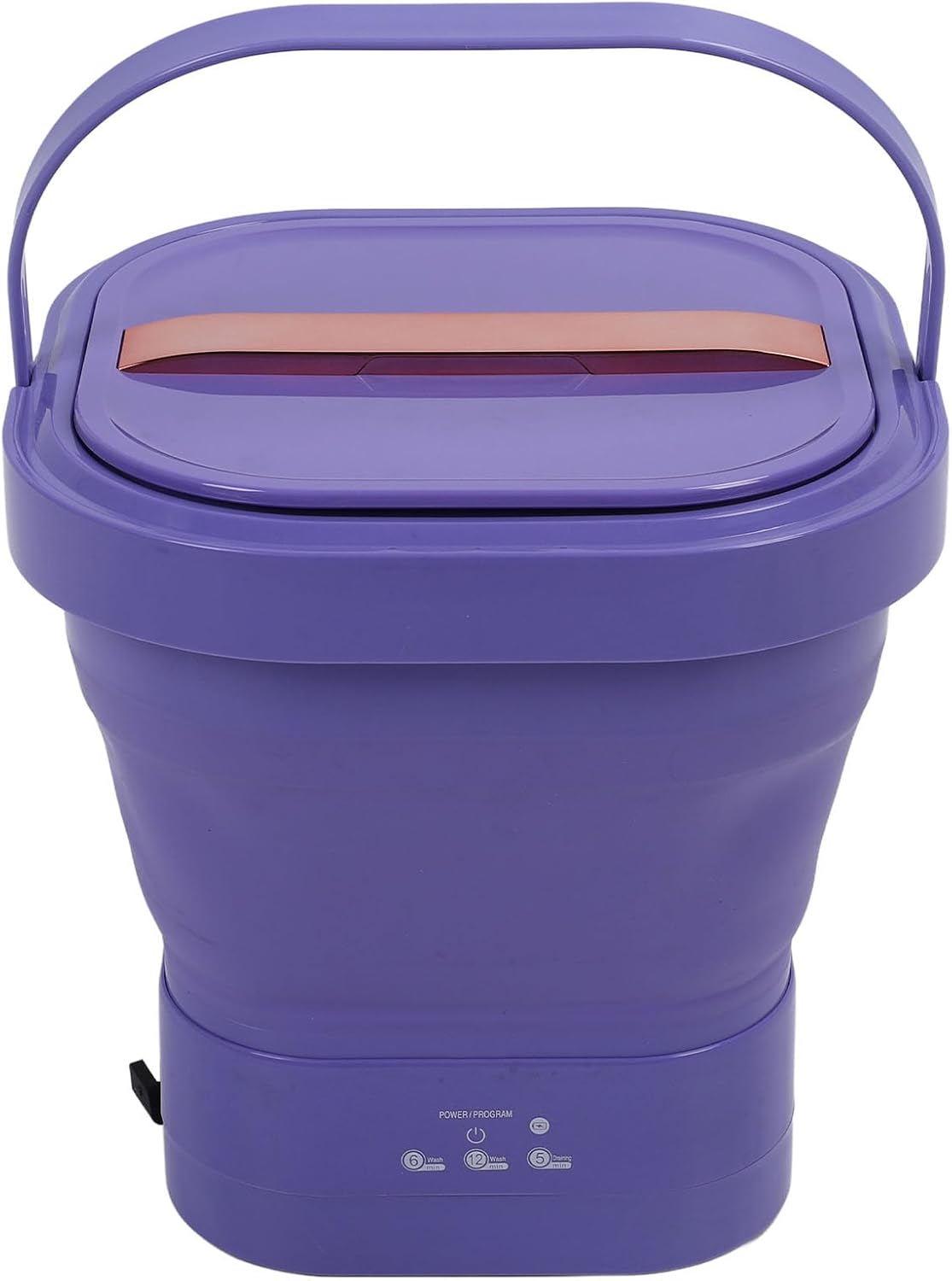 Pwshymi Folding Washing Machine, Foldable Washer Dryer Portable Mini Washing Machine for Travel Camping Apartment (Purple)