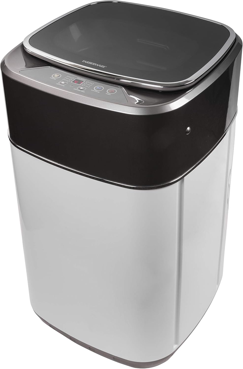 Farberware Professional FCW10BSCWHA 1.0 Cu. Ft. Portable Clothes Washer with 7-lb Load Capacity, Silver & Chrome