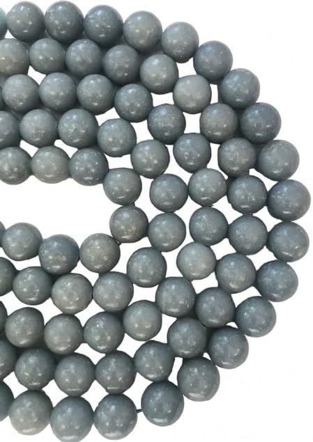 13 inch Strand of gem angelite 12mm Round Smooth Beads. angelite Beads Strand for Jewelry Making CHIK-STNRD-47249