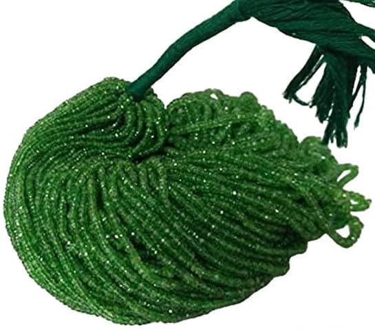 Natural Green Tsavorite Micro Faceted Rondelle Beads 2.5-3MM 13 Inches lot of 10 Strands CHIK-STRD-96600