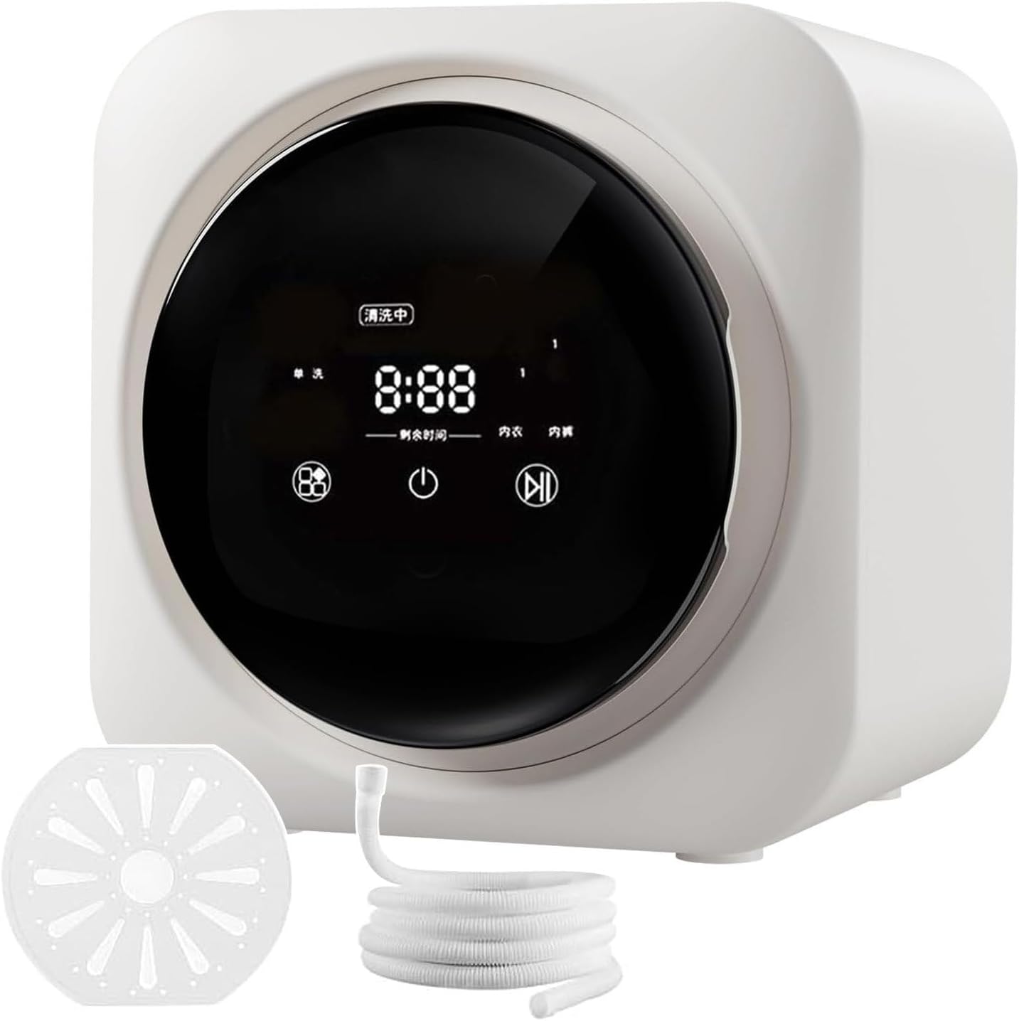 3.5L Underwear Washing Machine, Wall-Mounted Mini Washing Machine, Fully Automatic Portable Sock Washer, Compact Tumble Dryer, for Apartment Laundry,110V