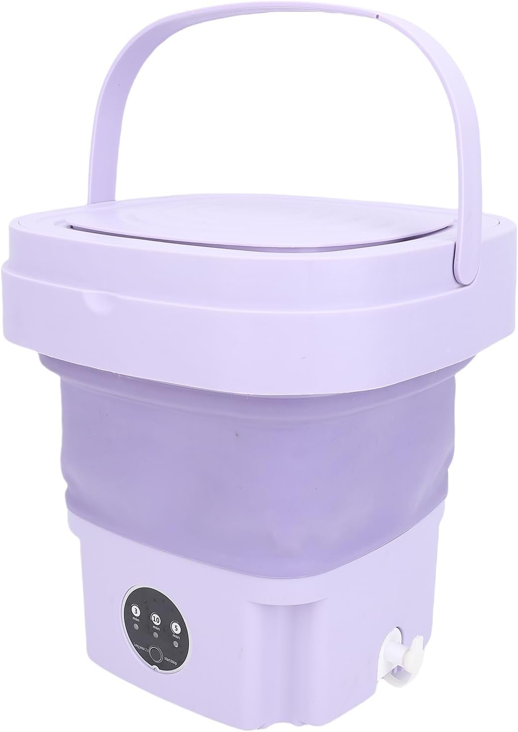 Zerodis Portable Washer, Automatic Soft Spin Dry Portable Washing Machine, 11L capacity for Apartment, Dormitory, Hotel, with 2, 10, or 15 minute timer settings (US Plug)