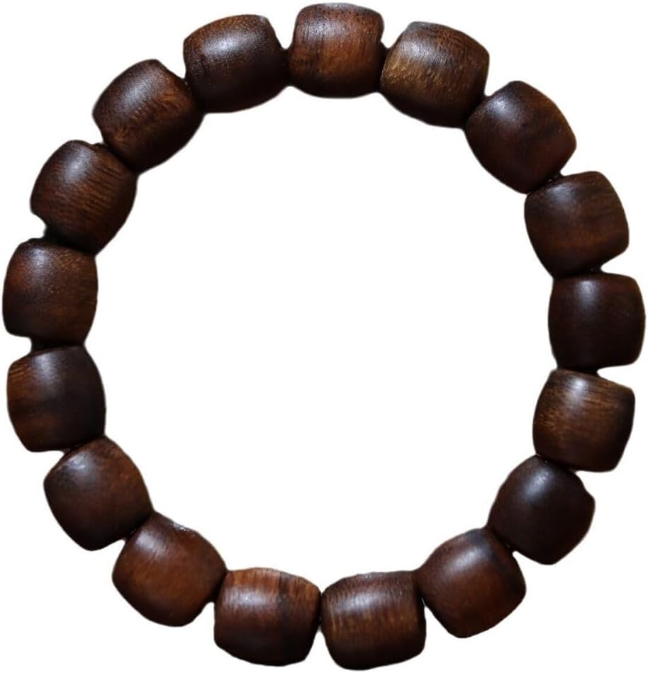 Agarwood 12+8mm Fusen Red Clay Nine Points Sinking Agarwood Set of Buddha Beads Rosary