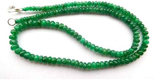 Emerald 3-4.5 Mm Natural Gemstone Faceted Rondelle Beads 18 Inch Long Necklace rondelle Beads,Beads,rondelle, Faceted Beads, rondelle Bead, Code-HIGH-44278
