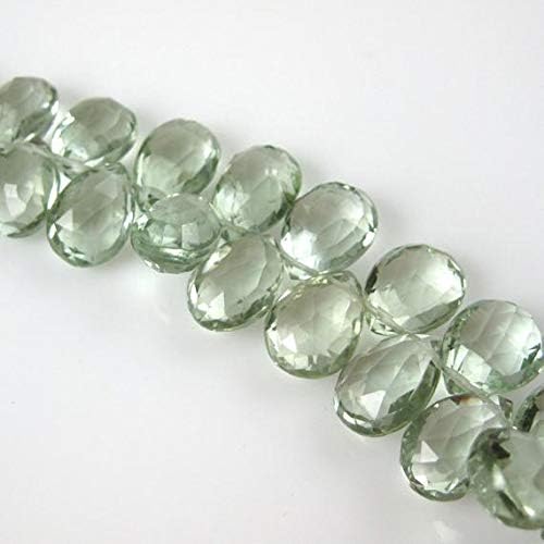 Green Amethyst Gemstone Bead,Semi Precious 100% Genuine Green Amethys Pear Shape Briolette Bead-Loose Beads-Grade A-12 mm 10 pcs Code-HIGH-61534
