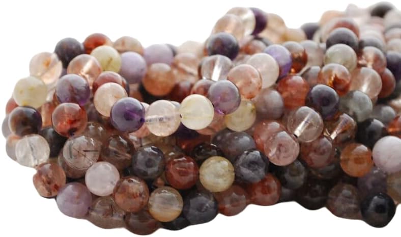 13 inch Strand of Natural gem Multi-Colour, 10mm Round Smooth Beads for DIY Jewelry Making. | Beads_05699