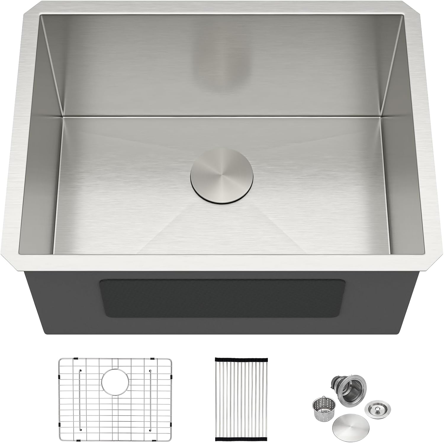 Dcolora 24 Inch 16 Gauge Laundry Sink Undermount Utility Sink 12