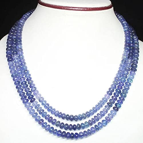 Natural Tanzanite Smooth Rondelle Micro Gemstone Craft Loose Spacer Beads Strand 18