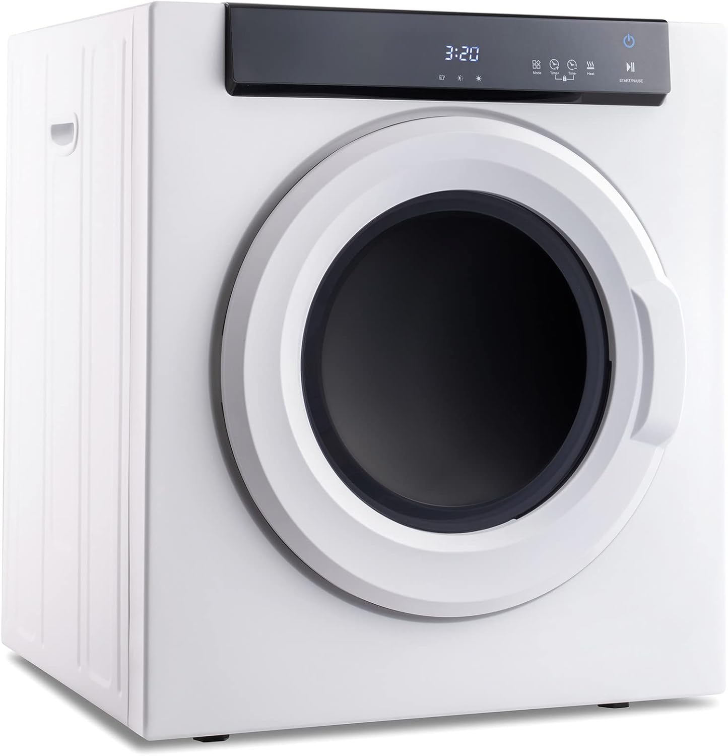 Electric Portable Dryer, Compact Laundry Dryer, Front Load, White, Metal, Stainless Steel, 13.2 Pounds, 21.5x23.6x27.5 inches