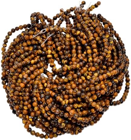 Natural Tiger Eye Gemstone Round Shape Smooth Beads 4X4.5 mm 10 Strand 15