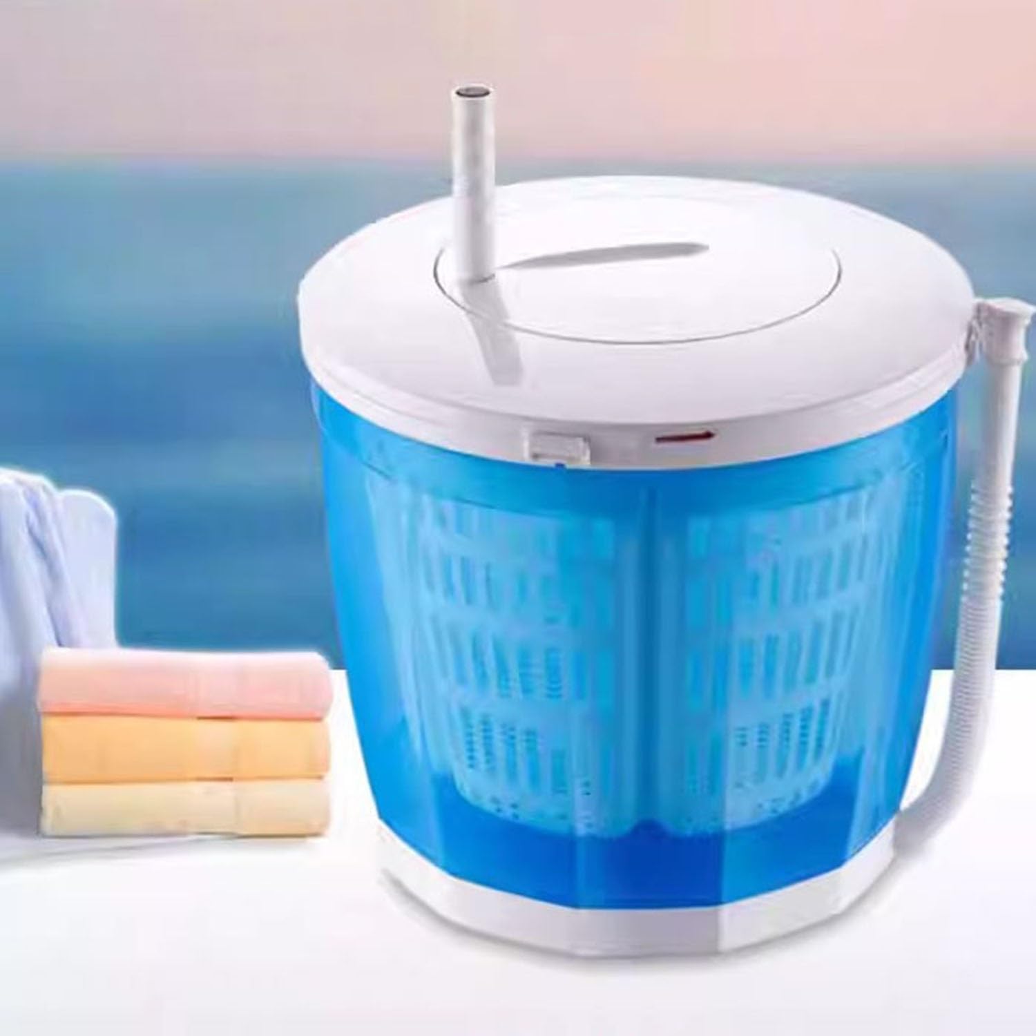 Camping Washing Machine and Dryer, Manual Hand Clothes Washer, Portable Washer for Travel, Apartment, Camping, Baby Clothes, Socks, Underwears