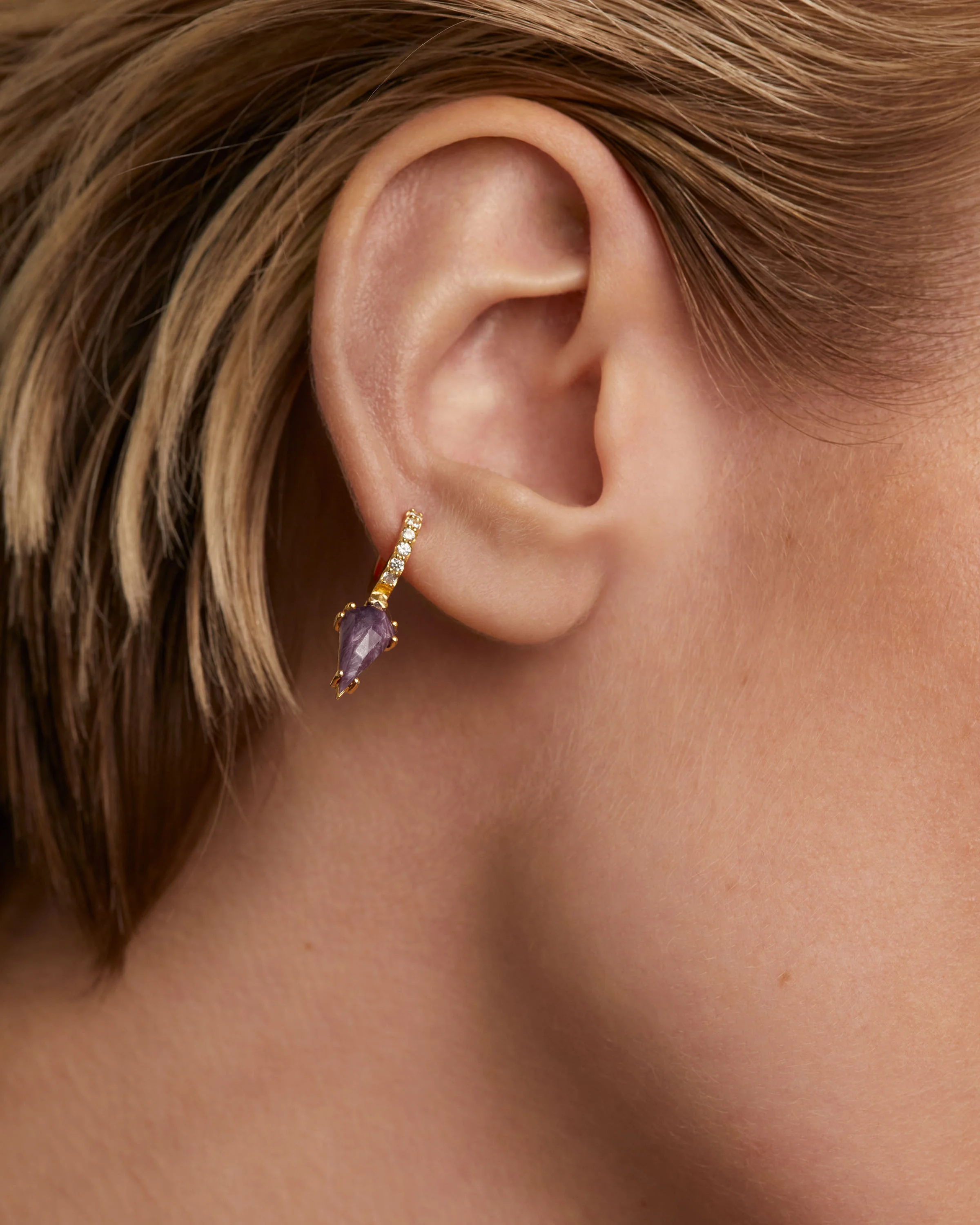 Naoki Charoite Single Earring