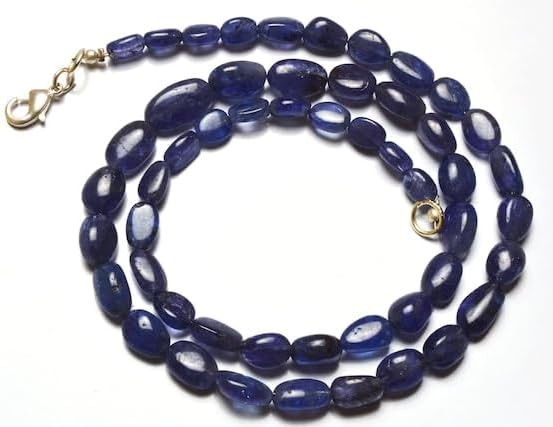 Beads Gemstone 1 Strand Natural 17.5 Inch Strand Super Finest Super Rare Tanzanite Necklace Smooth Nuggets Beads 6 to 13 MM Size Code-HIGH-21442