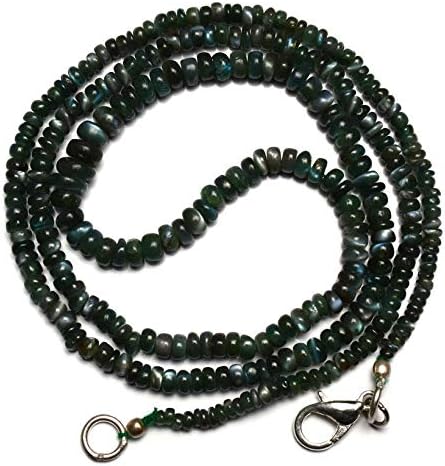 Very Very Rare Natural Gem Alexandrite Chrysoberyl Smooth 3 to 5MM Rondelle Beads Necklace 20