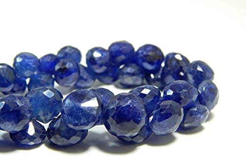 blue sapphire onion faceted teardrop beads 100 persent natural gemstone size 9 to 6 mm 9.5