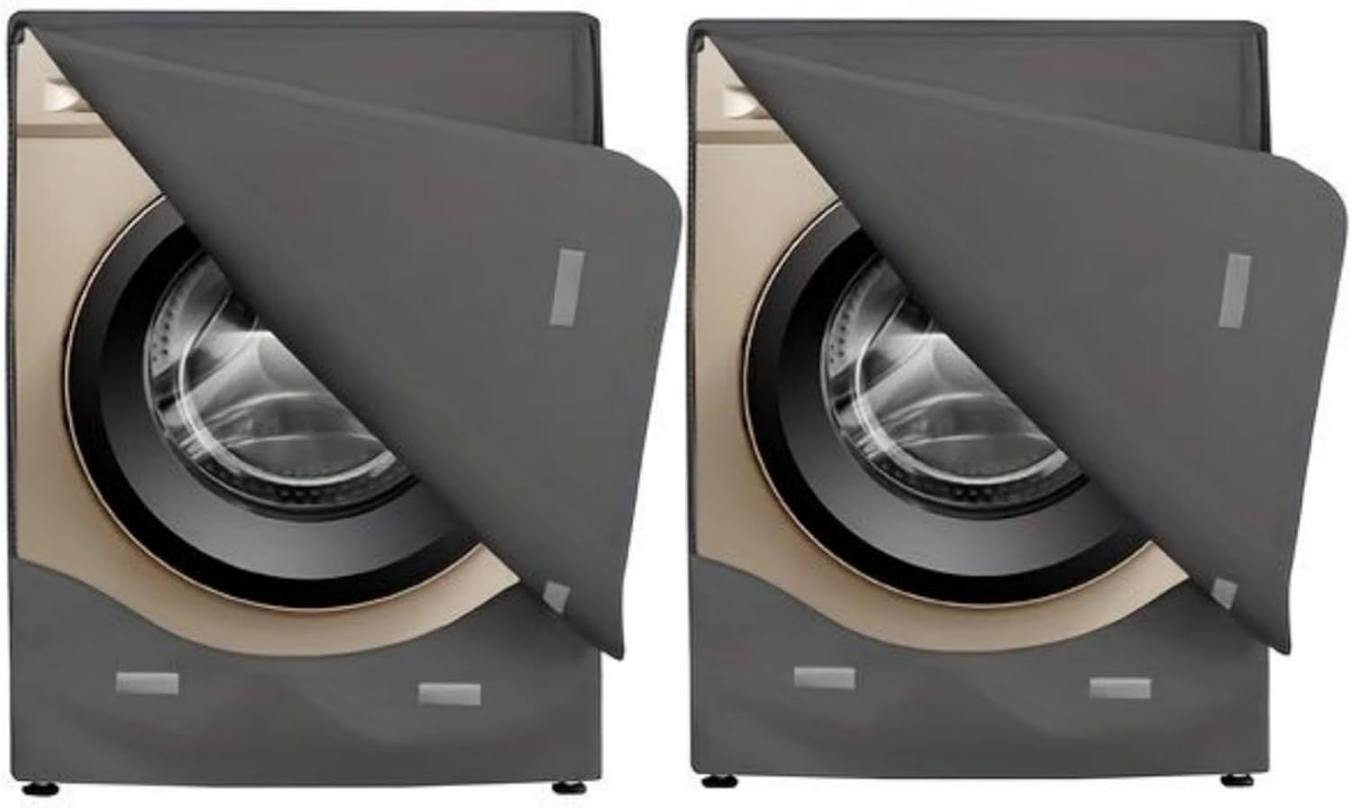 Ericlin 2-Pack Washer and Dryer Covers: Waterproof and Dustproof. Features a zipper design for easy use. Fits most front-loading machines. (Gray)