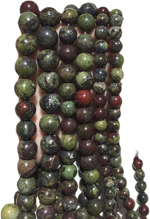 13 inch Strand of Natural gem Dragon Blood Stone, 4mm Round Smooth Beads for DIY Jewelry Making. | Beads_03457