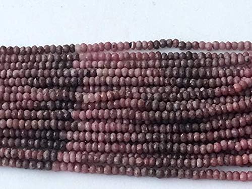1 Strand Natural Rhochrosite Beads, Shaded Rhochrosite Rondelles, Tiny Beads, Natural Rhochrosite Necklace, 3.5mm 13 Inch Long Long Code-HIGH-17884