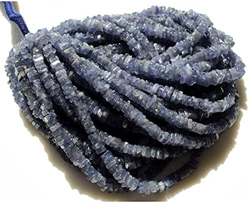 Tanzanite, 5 Strands, Tanzanite Heishi Bead, Spacer Bead, Tanzanite Bead, 4mm Beads, Heishi Bead, 16 Inches
