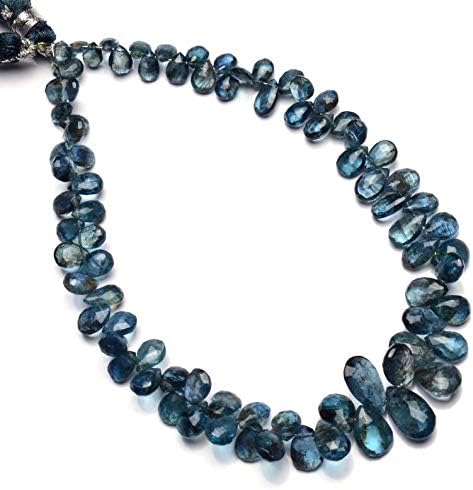 13 inch natural beads strand of 6x4-11x7mm faceted pear aquamarine gemstone briolletes beads for DIY jewelry - necklace, bracelet, earring, ring.