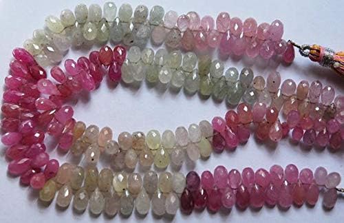 9 Inch,Super, Super-Natural Multi Sapphire Faceted Drops Shape Briolettes,7-9.5mm Code-HIGH-54506