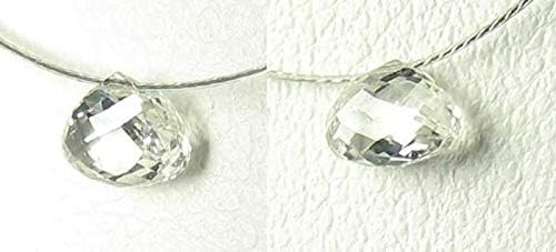 0.26cts Natural White Diamond Tabiz Briolette Bead 10617F for Jewelry Making