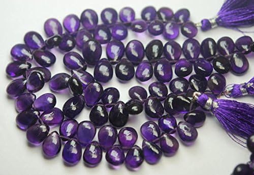 13 inch natural beads strand of 12-15mm smooth pear purple amethyst gemstone briolletes beads for DIY jewelry - necklace, bracelet, earring, ring.