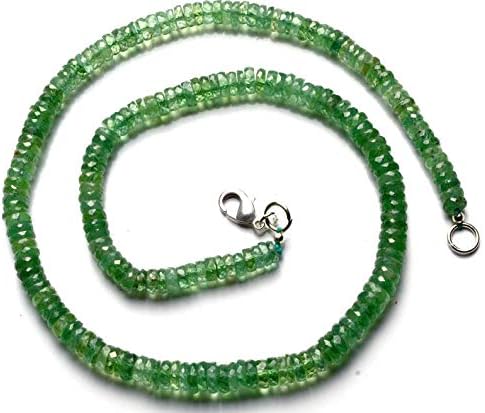 Natural Rare Gemstone Nepal Mint Green Color Kyanite 5 to 6.5MM Faceted Heishi Beads 16