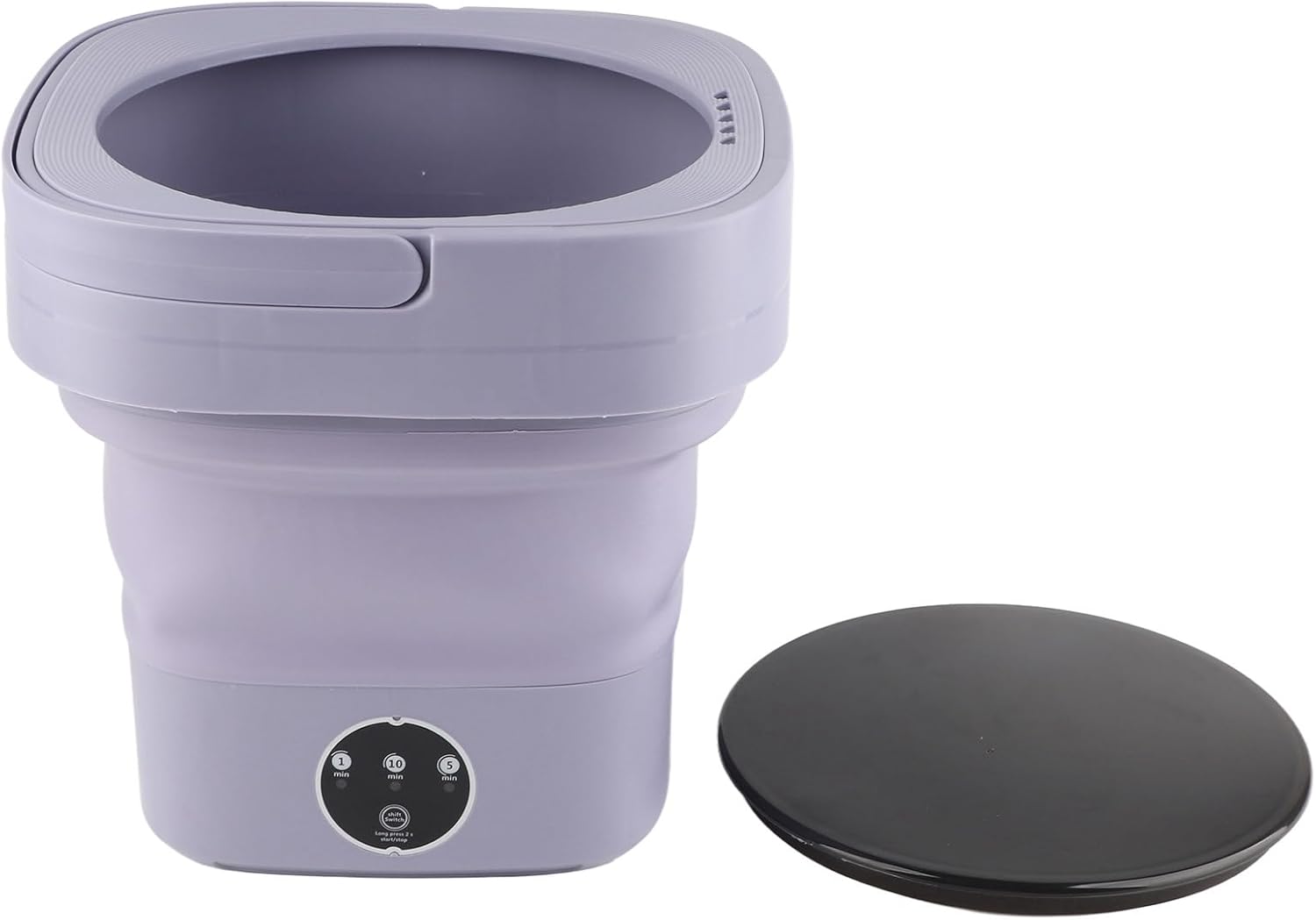 Small Portable Washing Machine, Mini Washer, 6.5L Foldable Small Washer, for Underwear or Small Items, Mini Laundry Washer for Apartments, Camping, Travel (Purple)