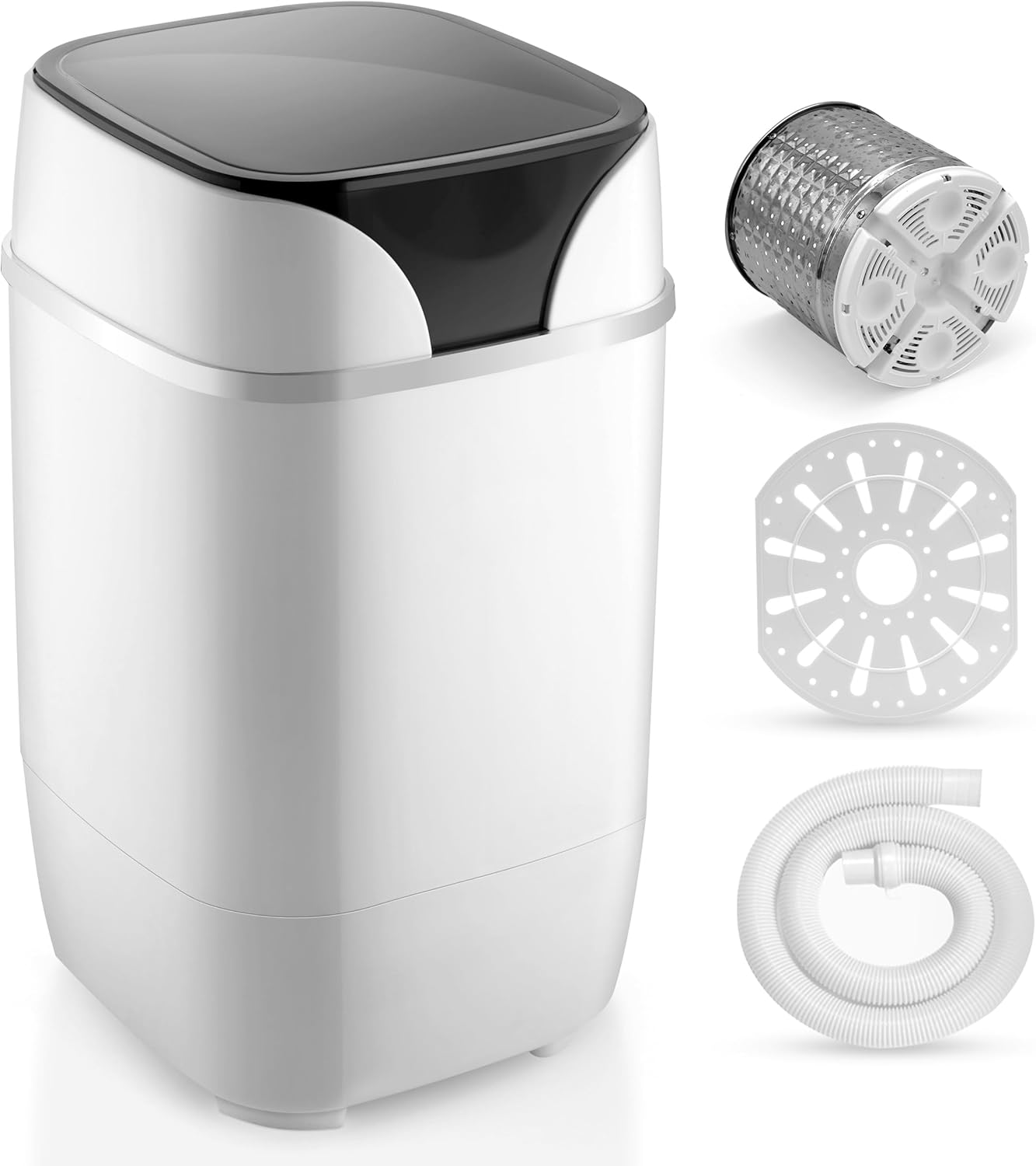 SereneLife PUCWM200 Portable Machine Full-Automatic Compact Washer with Washing Programs Ideal for RV, Dorm, Apartment (White)