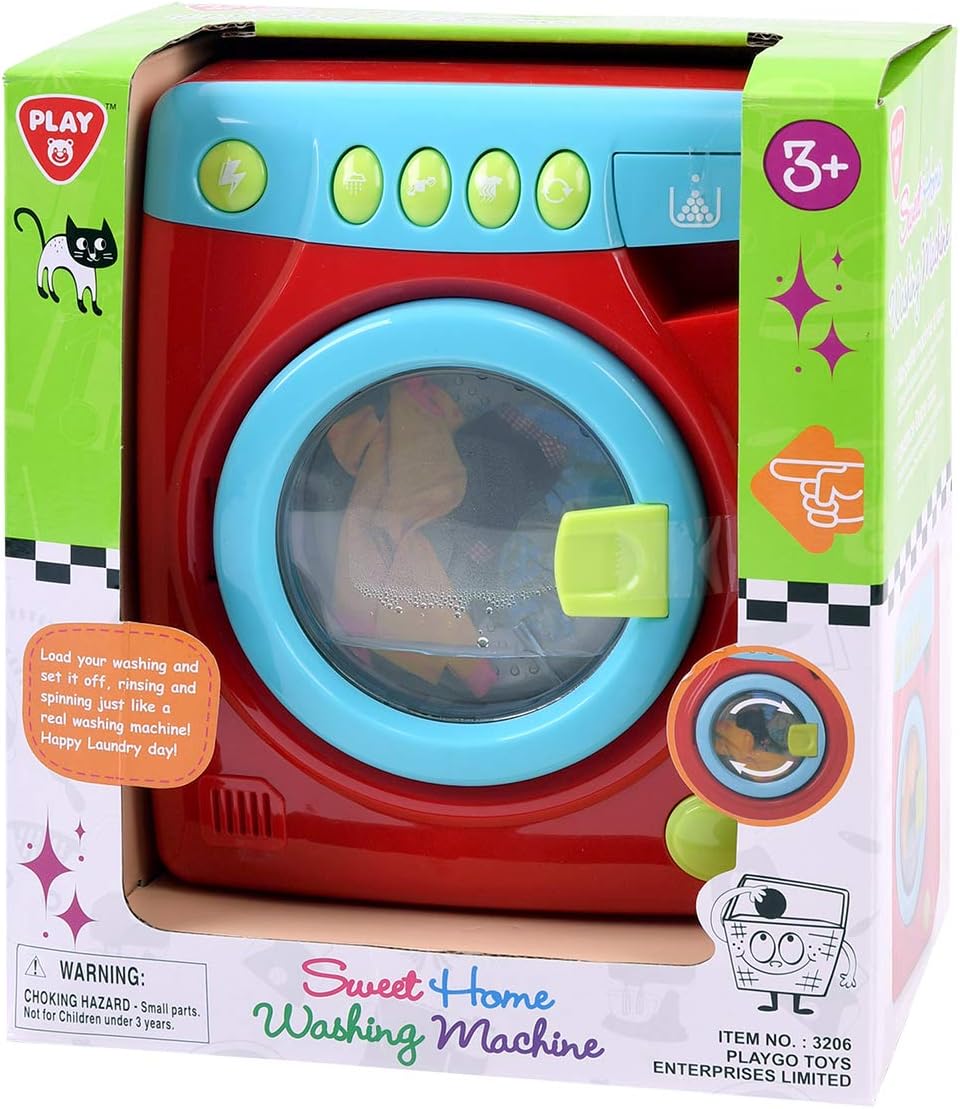 PlayGo Washing Machine Kitchen Toys Kids Children Play House Washing Machine for Fun Kids Toy Perfect For Your Little One 3 years & Up