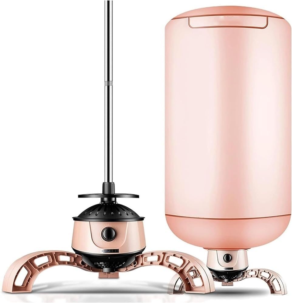 Stand Style Clothes Dryers Indoor, 220v/900w Folding Mini Drying Rack with Constant Temperature 65±5℃ Weight Capacity 15kg One-Button Rotation to Adjust Temperature 0-180° Temperature Range