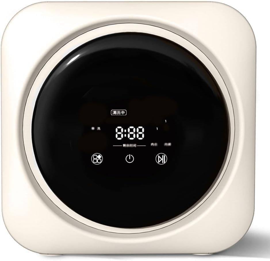 2 in 1 Mini Portable Washer and Dryer Combo, Mini Washing Machine with LCD Control Panel, Stainless Steel Drum, for Small Items of Clothing, Underwear, and Socks