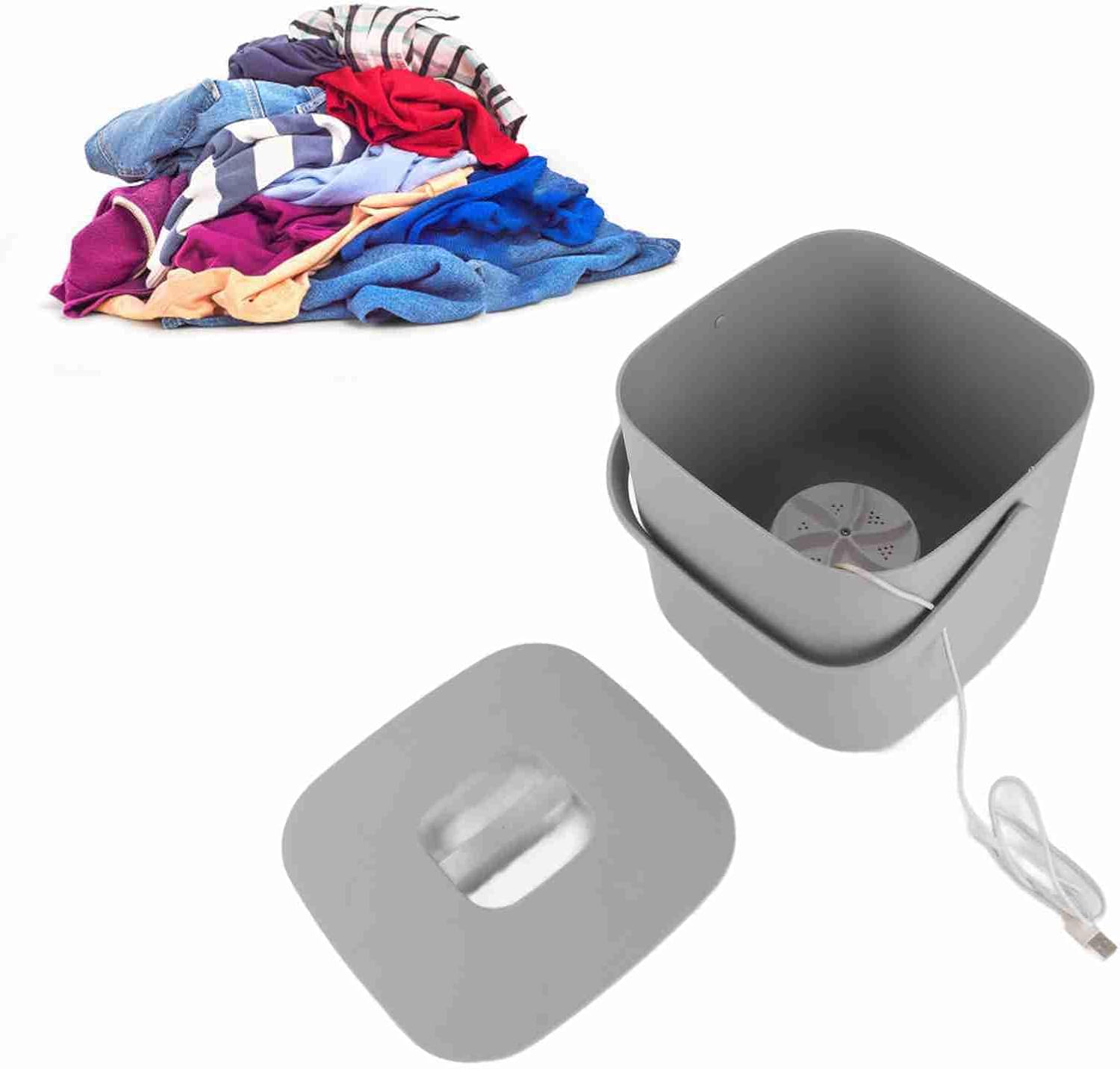 Mini Washing Machine 3.8L, Portable Turbine Washing Machine Noise Reduction USB Powered Laundry Washer for Underwear, Baby Clothes, Sock, Small Delicates