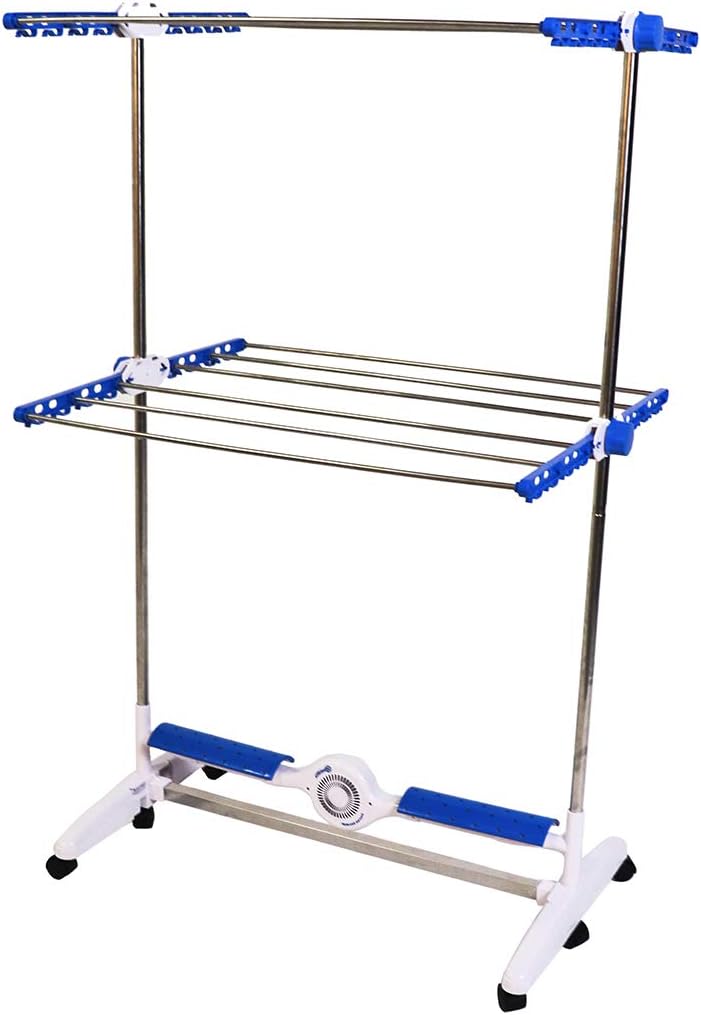 Nubreeze Revolutionary Clothes Drying Rack + Innovative Smart Breeze Fan Technology + Natural Forced Air for Quicker Drying + Foldable for Easy Storage + Holds up to 45 lbs + Energy Efficient