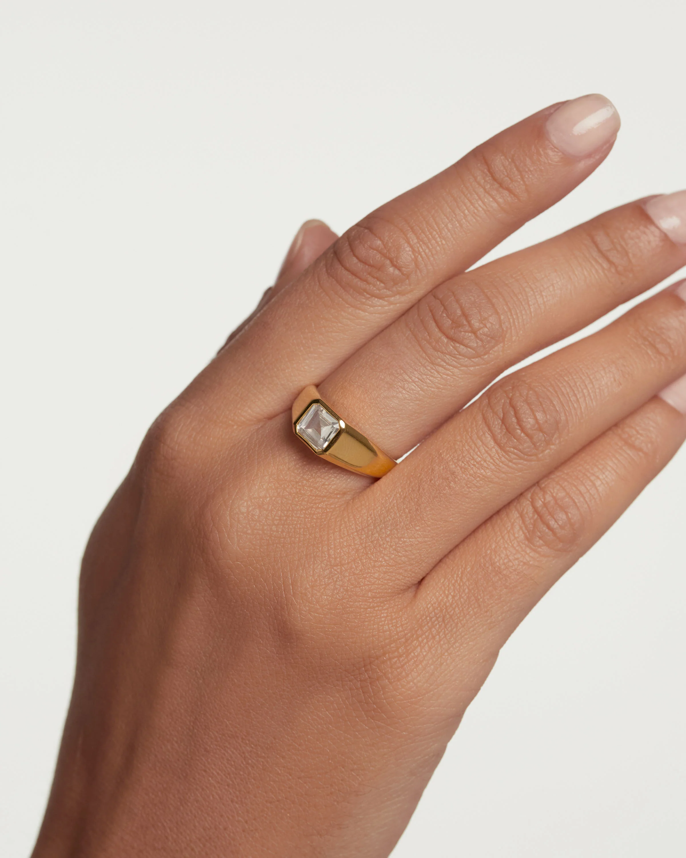 Square Shimmer Stamp Ring