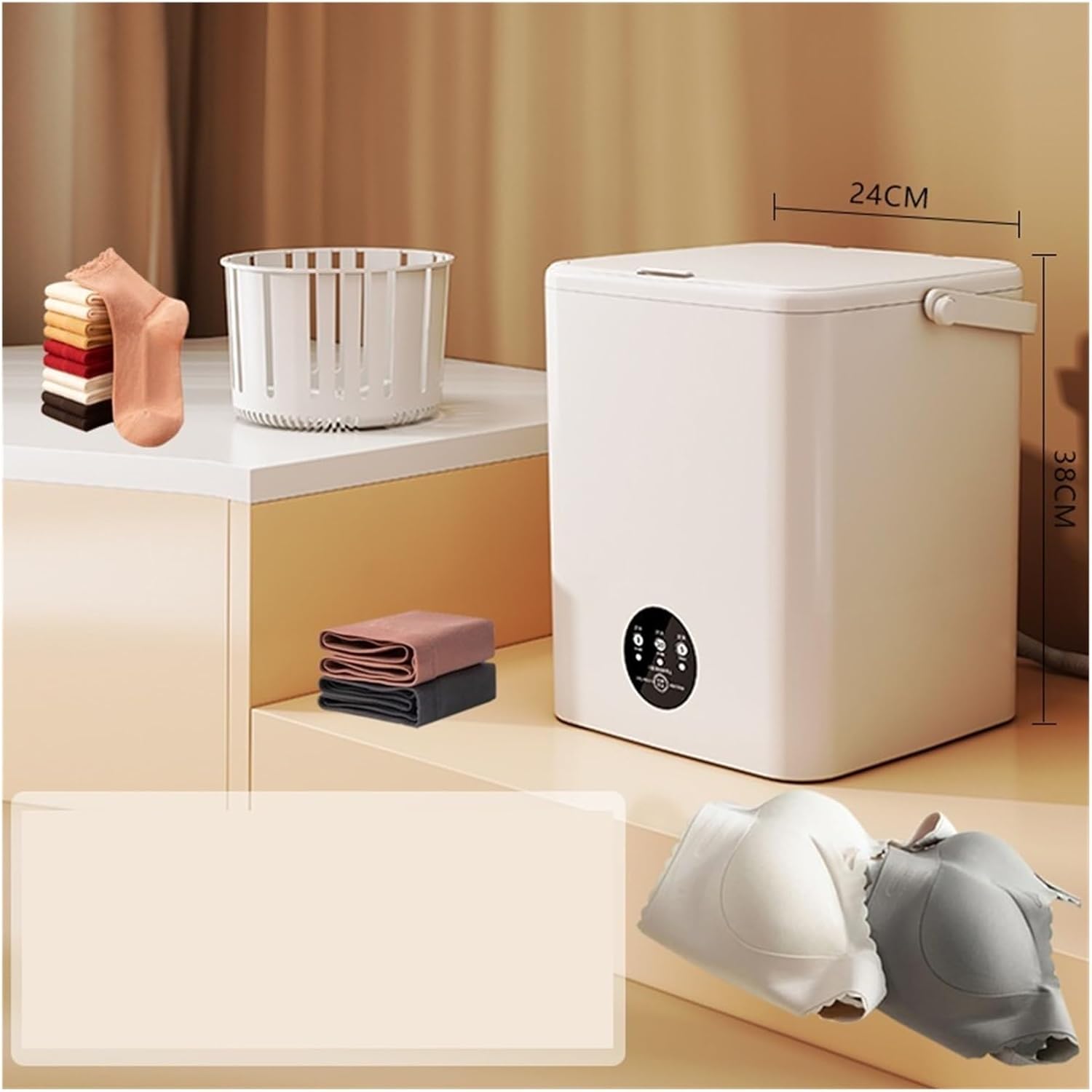 Washing Machine Portable Washing Machine, Foldable Washer And Dryer, Small Collapsible Laundry For Travel Sutiable For Apartme,for Travel,Camping, RV & Dorms(Khaki)