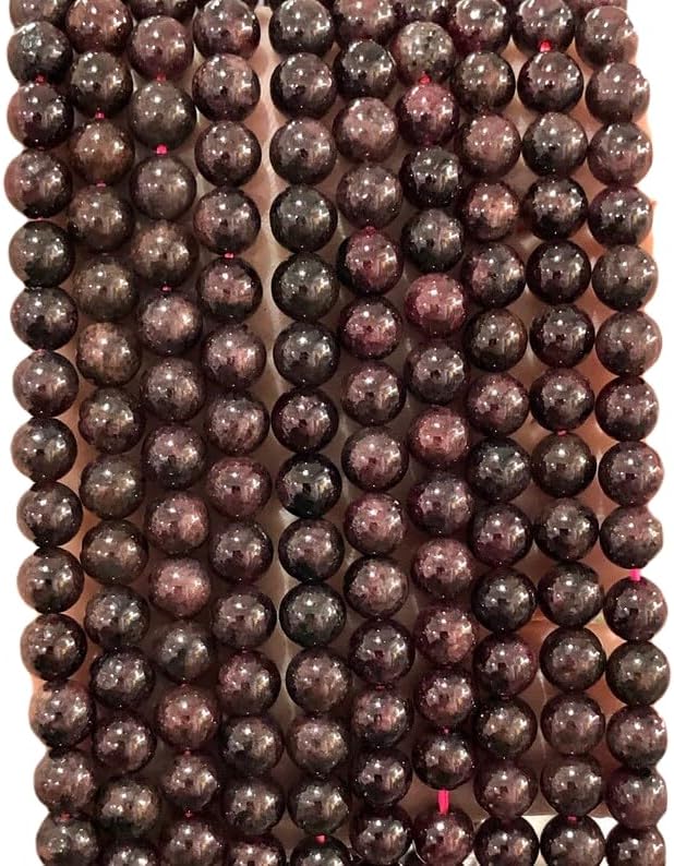 13 inch Strand of Natural gem Garnet, 6 mm Round Smooth Beads for DIY Jewelry Making. | Beads_03591