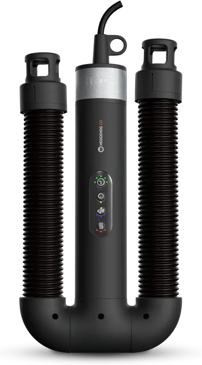 Hedgehog GO Portable Shoe & Gear Dryer – 105,000 RPM High-Speed Travel Boot & Glove Dryer | Compact 350g Lightweight Design | Dual-Voltage (100–240V), Adjustable Heat & Timer