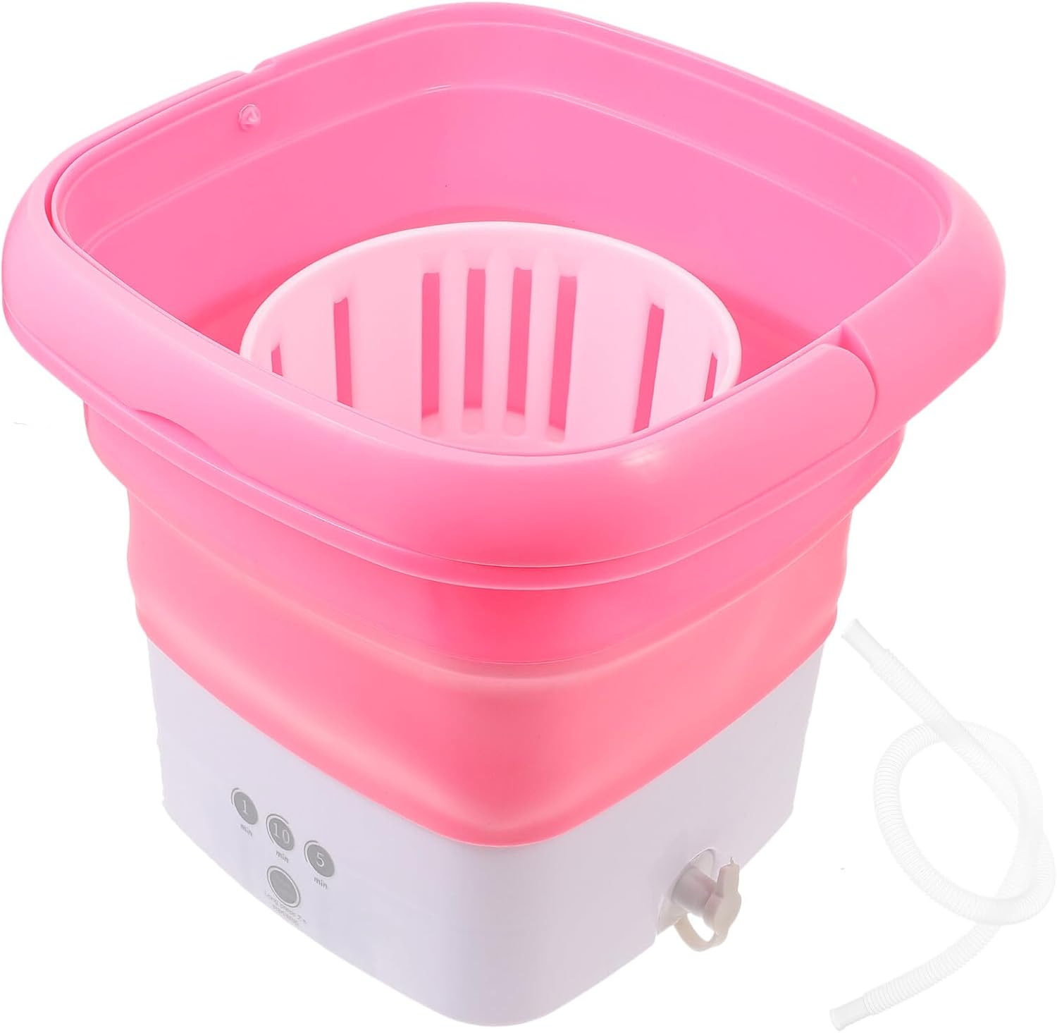 VILLCASE Portable Mini Washing Machine Foldable with Timer Touch Screen Compact Washer for Small Clothes Socks Underwear Space-saving Design for Rv Apartment Camping Travel US Plug Voltage