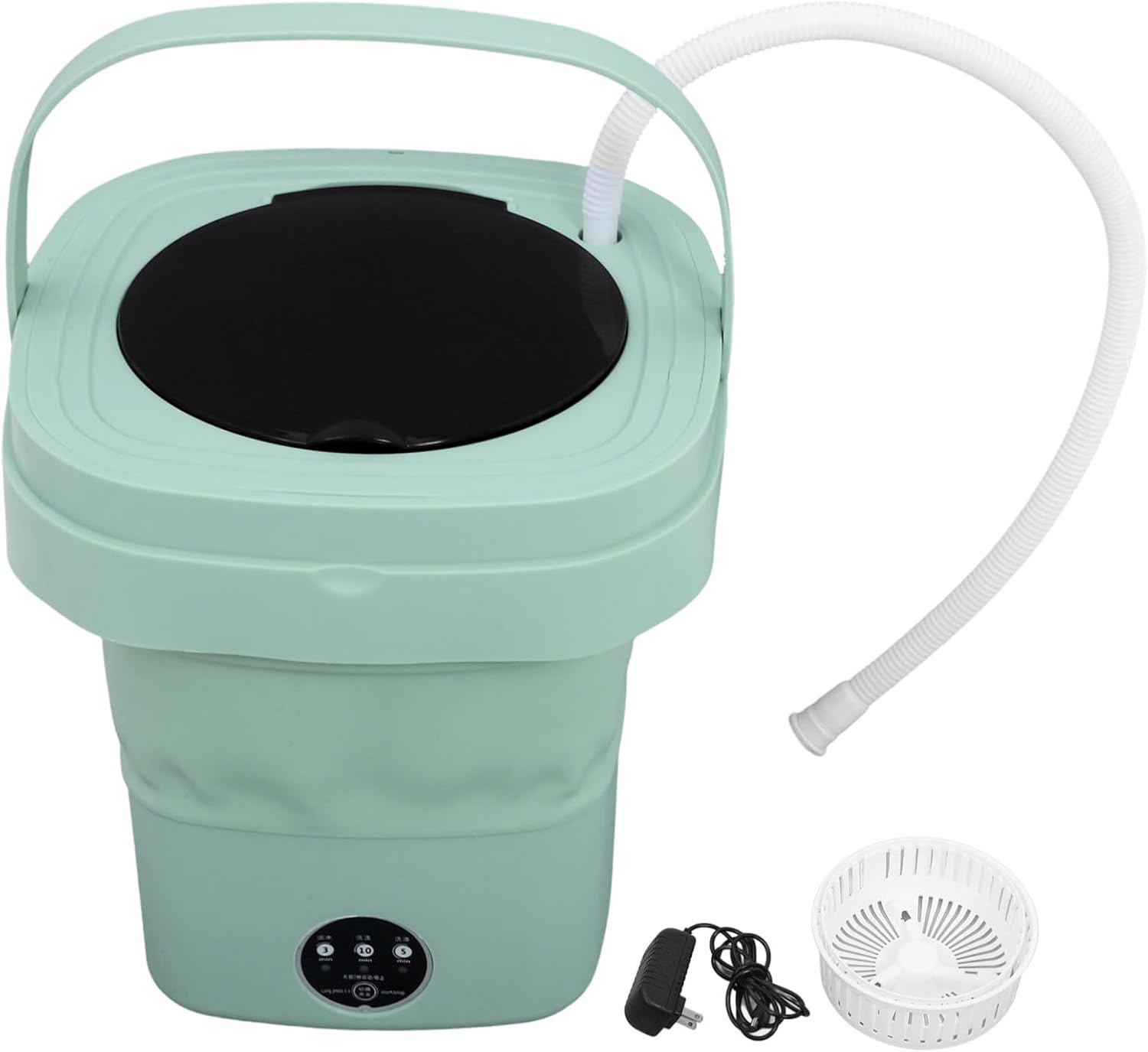 Foldable Mini Washing Machine Portable Washer with Modes for Clothes Underwear Socks Compact Lightweight Laundry Appliance for Rv Apartment Dorm Travel