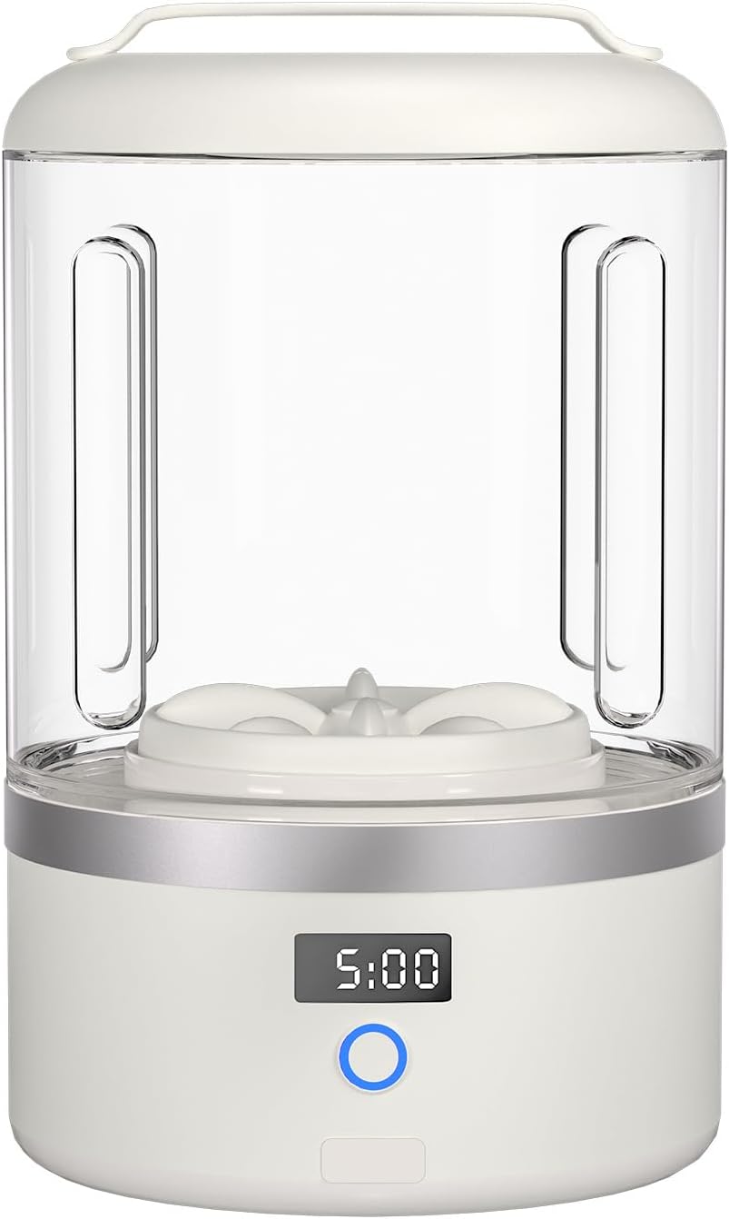 Portable Mini Washing Machine, USB Rechargeable Laundry Cup for Underwear and Socks, 3600mAh Battery Powered, Automatic Small Travel Washer with Dual Mode Cleaning