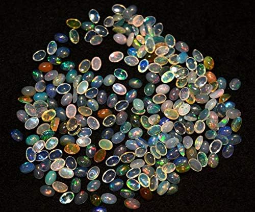 6x4mm calibrated ethiopian opal cabochon, welo opal, oval shape cabochon, 50 pieces