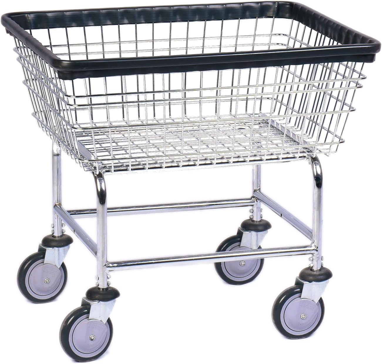 WB 300 Everstrong Superior Wire Laundry Cart, 2.8 Bushel, Chrome