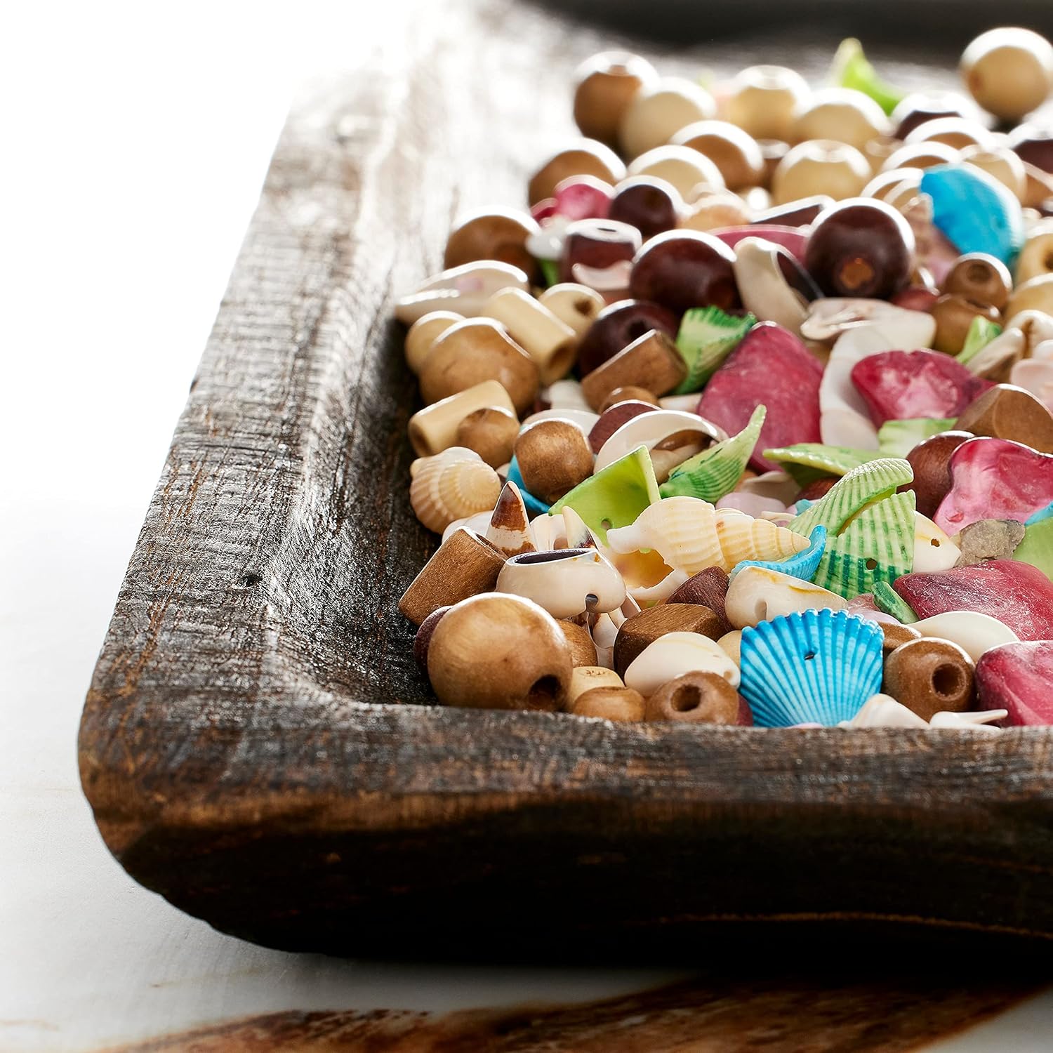 Bead Landing Assorted Shell and Wood Bead Mix, 12 Pack